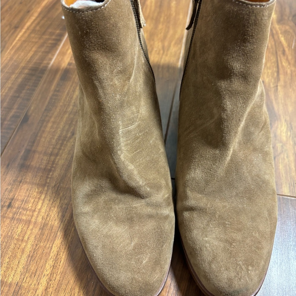 Franco sarto brown suede ankle boots size 8.5